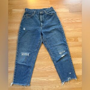 LEE Women's Distressed Cropped Denim Pants